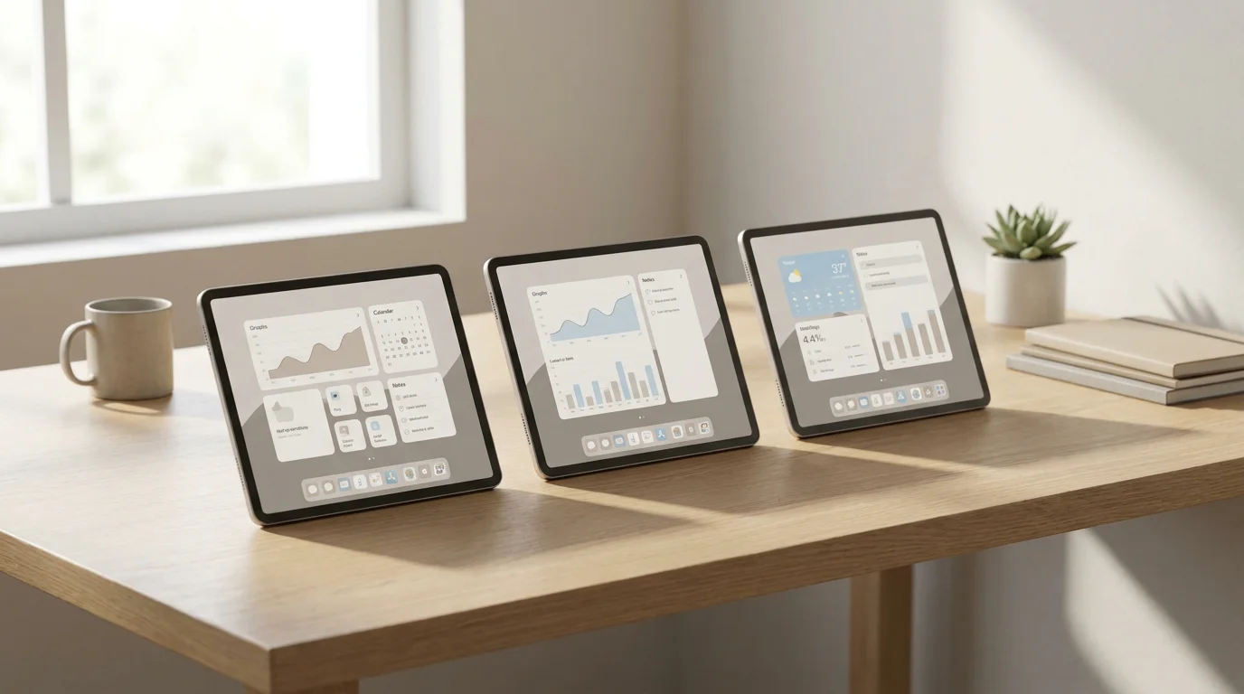Anbieter-Vergleich: Tablets nebeneinander mit Casino-Plattformen