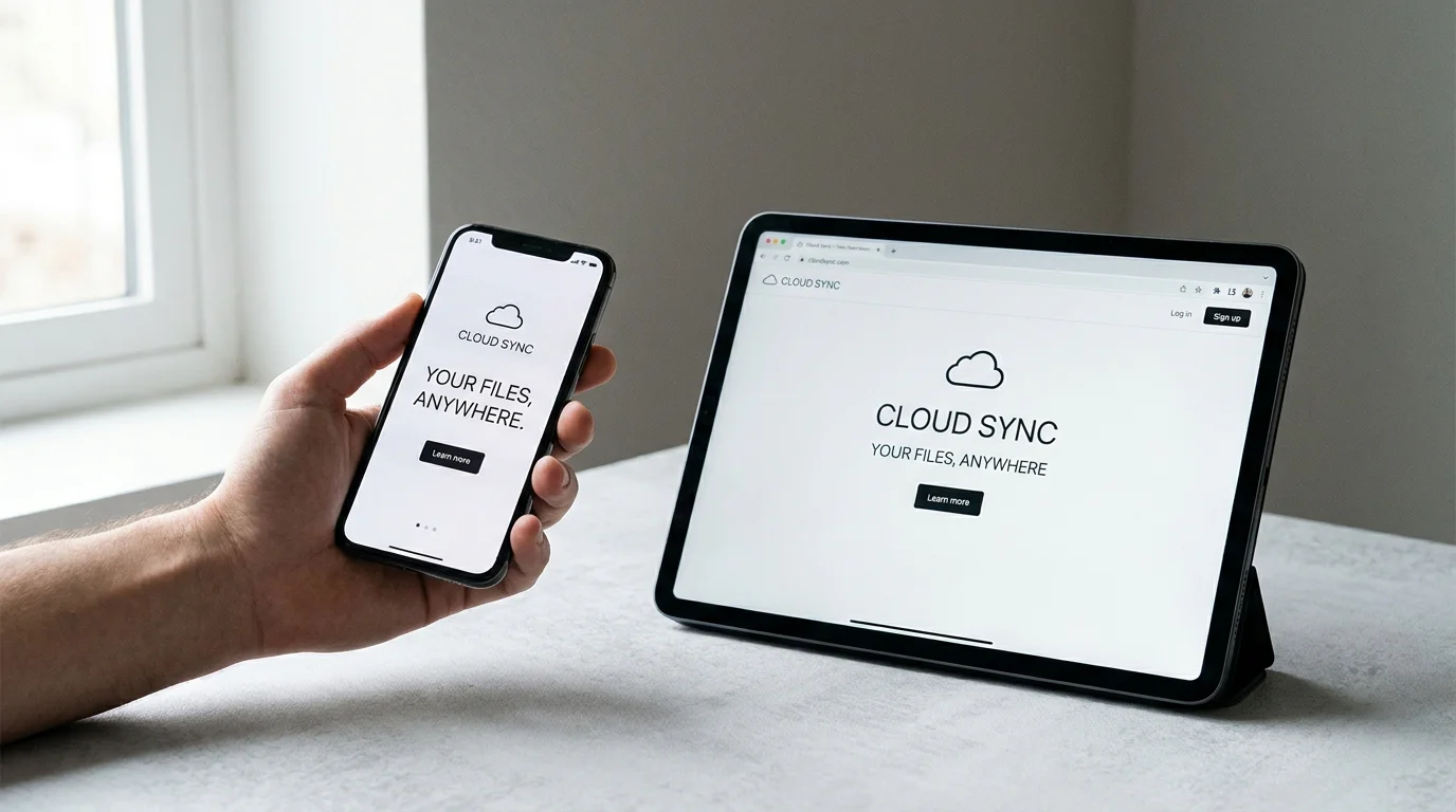 Handy und Tablet mit derselben Casino-App nebeneinander