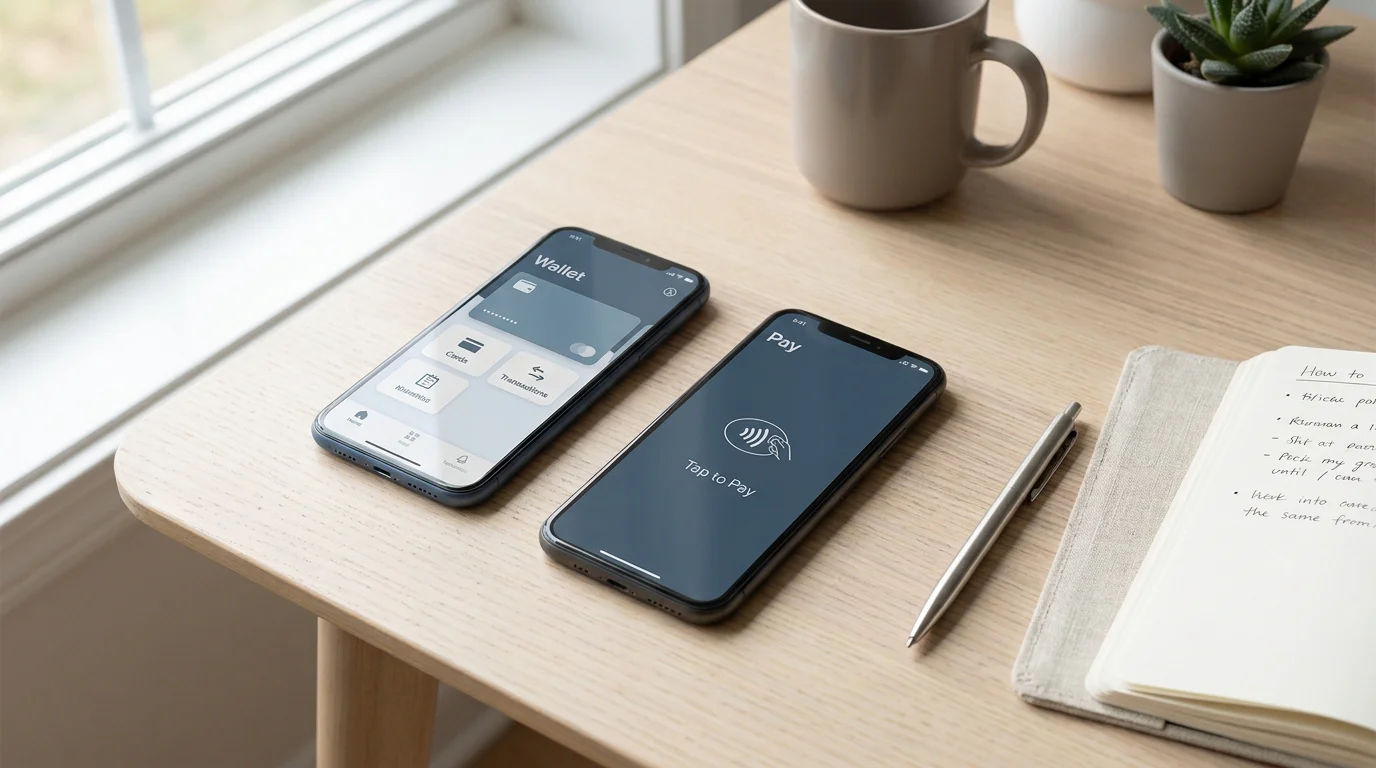 Symbolbild eines Smartphones mit sichtbarer Wallet-Option in einer Casino-App