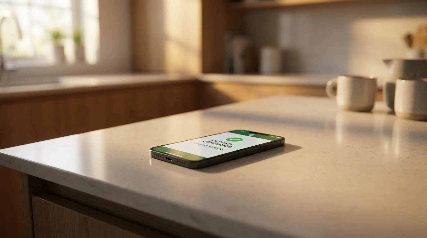 Symbolbild eines Smartphones an einer Casino-Kasse mit sichtbarer Wallet-Option